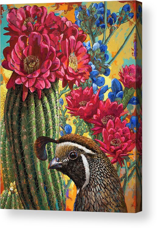 Desert Acrylic Print featuring the painting Desert Dreaming by David Palmer