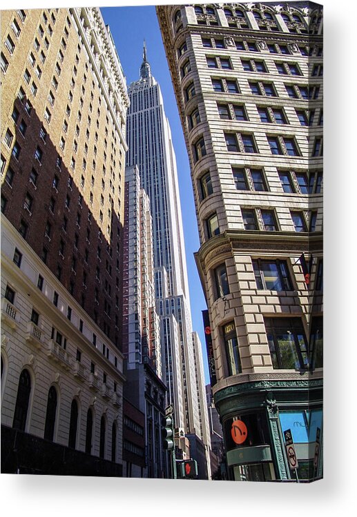Buildings Acrylic Print featuring the photograph diEyeSpyArtNYC Midtown Stroll 8217 by DiDesigns Graphics
