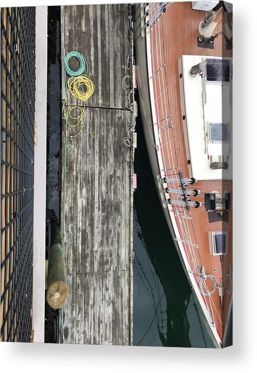 Boat Acrylic Print featuring the photograph Dockside Schooner by Jason Nicholas