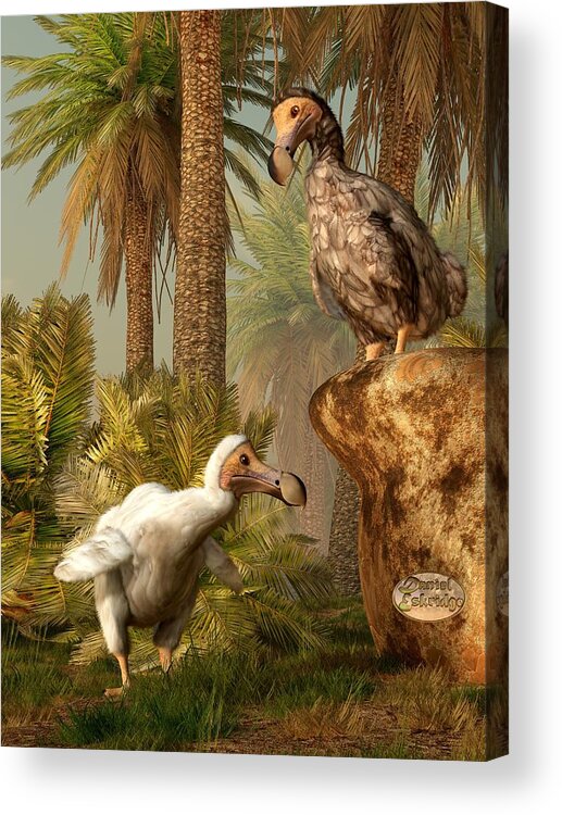 Dodo Acrylic Print featuring the digital art Dodo Hide N Seek by Daniel Eskridge