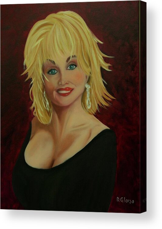 Glorso Art Acrylic Print featuring the painting Dolly by Dean Glorso
