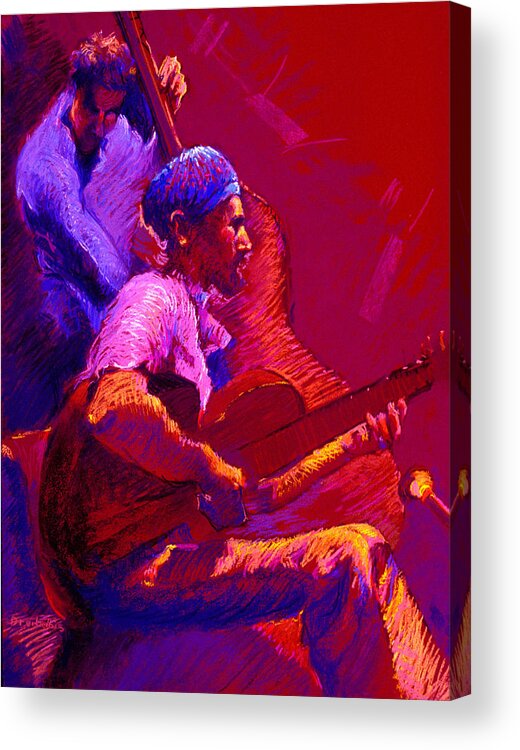 Music Acrylic Print featuring the painting Duet by Ellen Dreibelbis