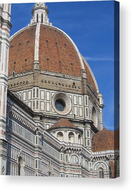 Duomo Cathedral Florence Italy Tuscany Acrylic Print featuring the painting Duomo Cathedral Florence Italy by Lisa Boyd