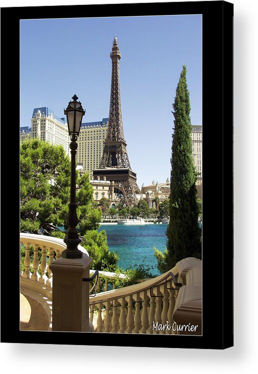 Landscape Acrylic Print featuring the photograph Eiffel Tower in Vegas by Mark Currier