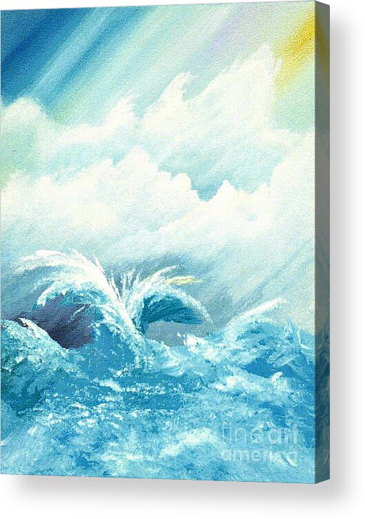 Painting Of Water Acrylic Print featuring the painting Emotion by David Neace