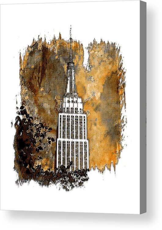 Earthy Acrylic Print featuring the photograph Empire State Of Mind Earthy 3 Dimensional by DiDesigns Graphics