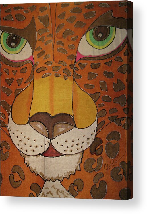 Jaguar. Jungle. Cat Acrylic Print featuring the painting Eye of the Jaguar by Kelly Smith