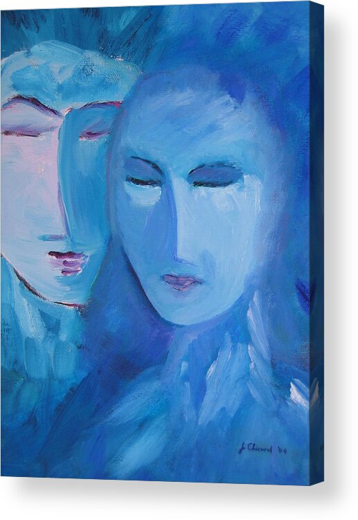  Acrylic Print featuring the painting Faces by Joe Chicurel