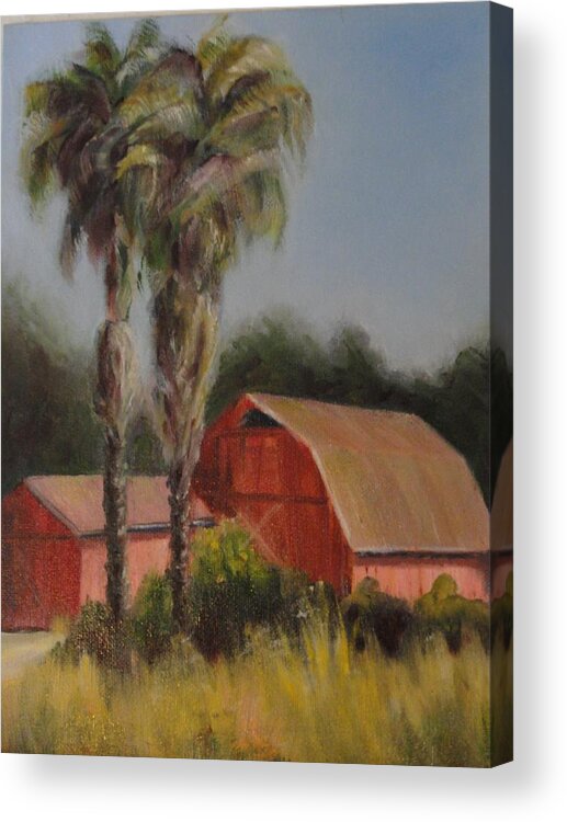 Barn Acrylic Print featuring the painting Farm Girls by Nancy Atherton Cheadle