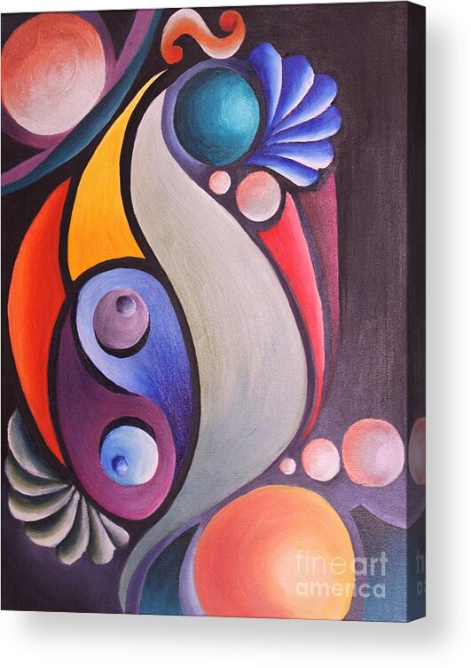 Contemporary Canvas Prints Acrylic Print featuring the painting Festival by Reina Cottier