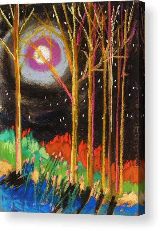 Night Acrylic Print featuring the painting First Cold Night by John Williams
