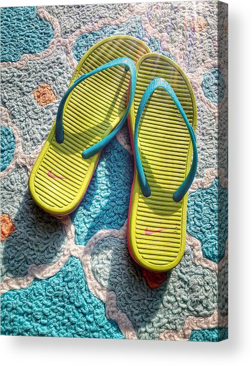 Barefoot Acrylic Print featuring the photograph Flip Flops by Jill Love