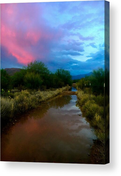 Path Acrylic Print featuring the photograph Flooded Pathway by Melisa Elliott
