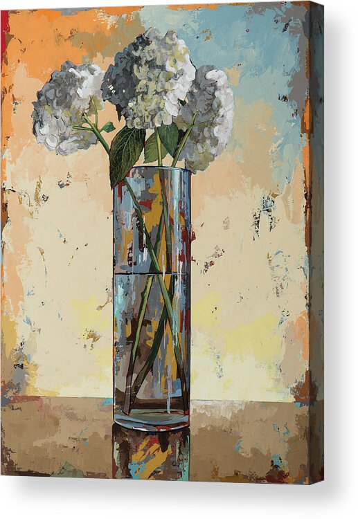 Flowers Acrylic Print featuring the painting Flowers #16 by David Palmer