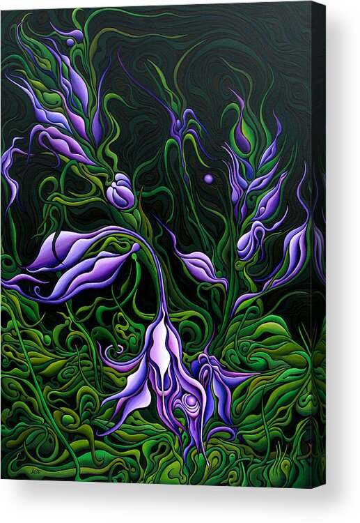 Hosta Acrylic Print featuring the painting Flowers From the Failed Fiction by Amy Ferrari