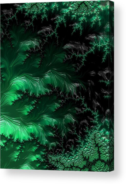 Abstract Acrylic Print featuring the digital art Forbidding Haunted Forest by Michele A Loftus