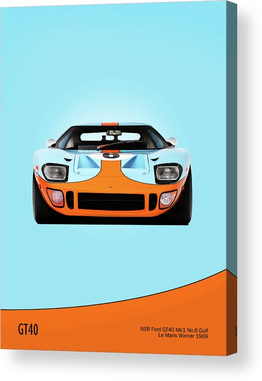 Car Acrylic Print featuring the photograph Ford GT40 Mk 1 by Mark Rogan