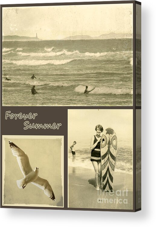 Beach Acrylic Print featuring the photograph Forever Summer 3 by Linda Lees