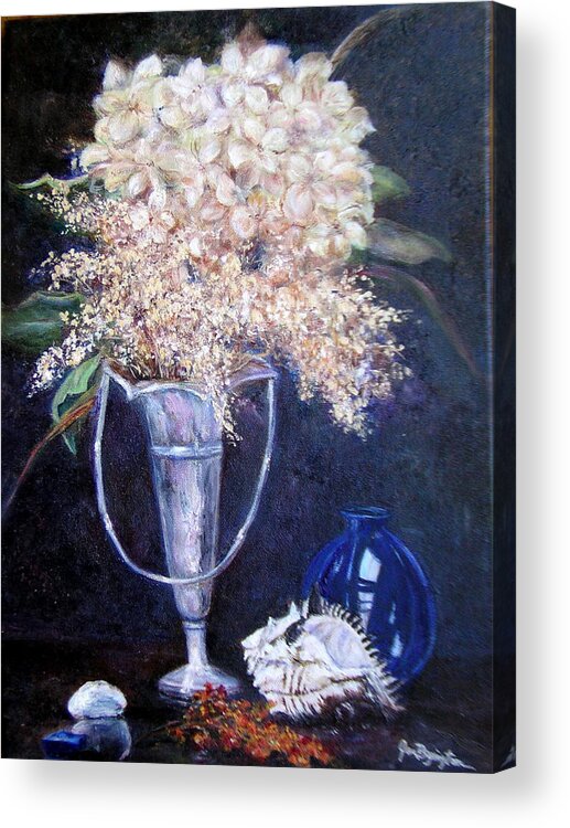 Still Life Acrylic Print featuring the painting Found Treasures by Jan Byington