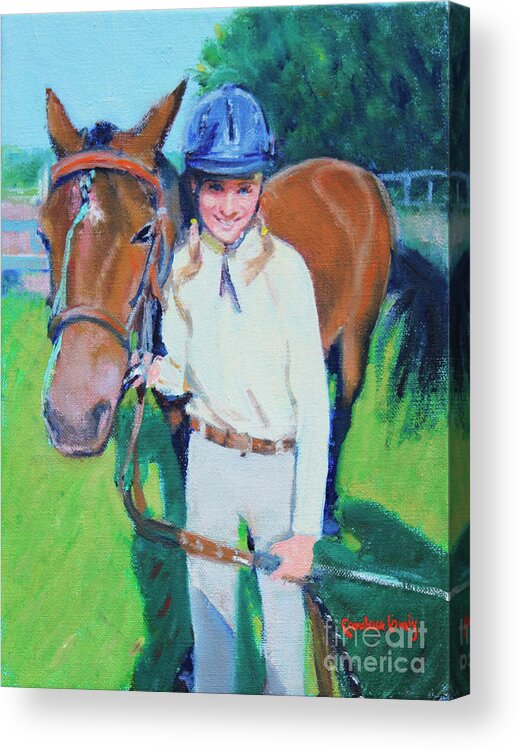 Pony Love Acrylic Print featuring the painting Pony Love by Candace Lovely