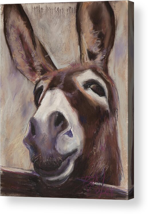 Mule Acrylic Print featuring the painting Francis by Billie Colson