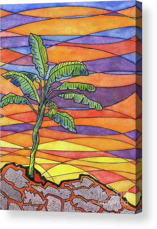 Hawaii Acrylic Print featuring the painting From the Ashes by Diane Thornton