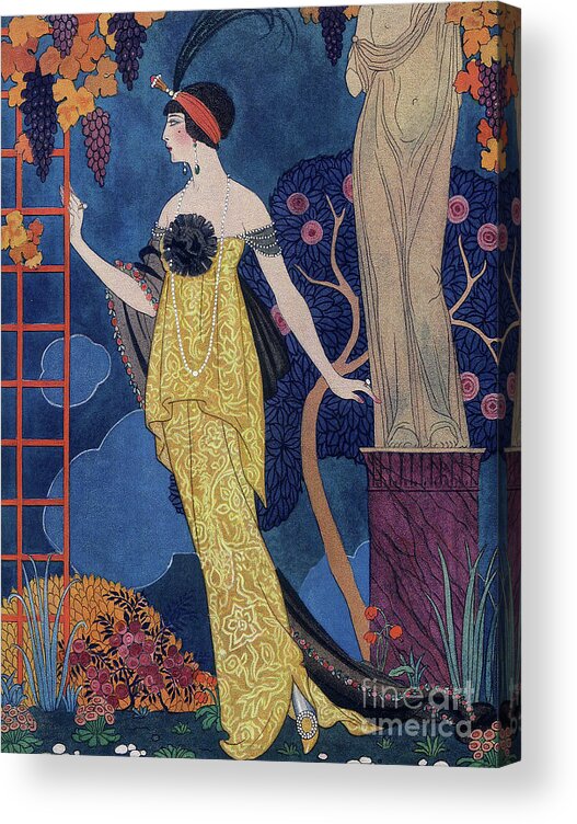 Barbier Acrylic Print featuring the drawing Front Cover of Les Modes by Georges Barbier