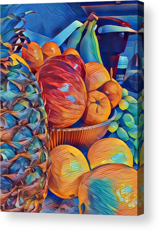 Fruit Acrylic Print featuring the digital art Fruit of Life by Art By Naturallic