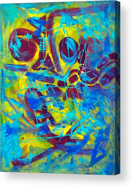 Abstract Acrylic Print featuring the painting Geiger by Rebecca Merola