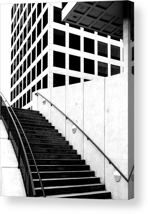 Black And White Acrylic Print featuring the photograph Geometry by Thomas Pipia