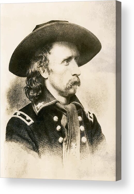 Custer Acrylic Print featuring the painting George Armstrong Custer by War Is Hell Store