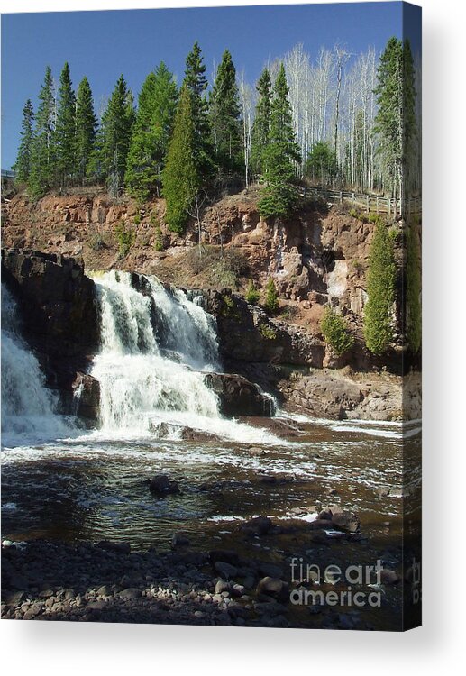 Waterfalls Acrylic Print featuring the photograph Goosberry Falls by Rex E Ater