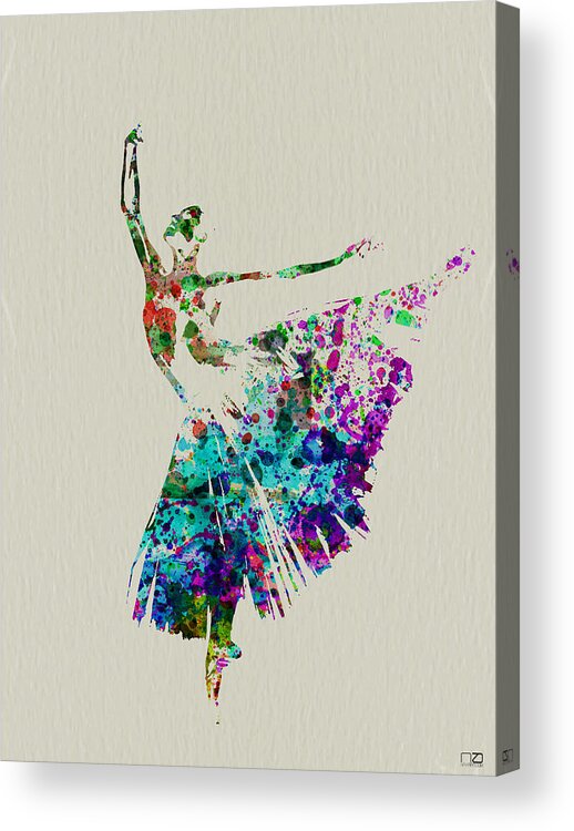  Acrylic Print featuring the painting Gorgeous Ballerina by Naxart Studio