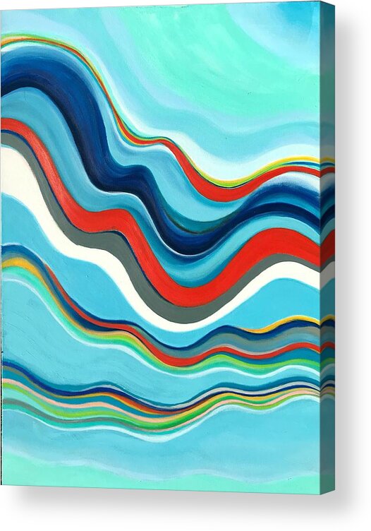 Abstract Acrylic Print featuring the painting Groovy Kind of Love by Susan Kayler