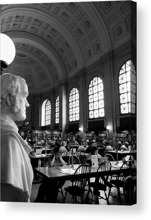 Library Acrylic Print featuring the photograph Guarding the Knowledge by Vincent Green