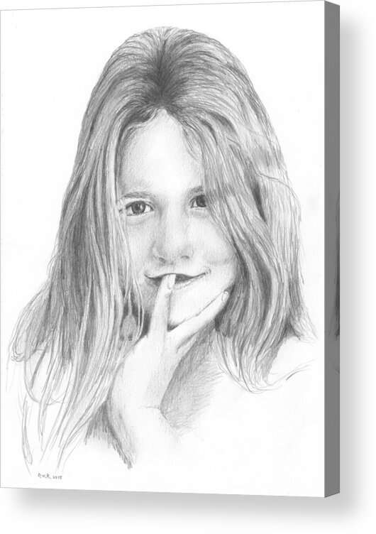 Girl Acrylic Print featuring the photograph Harper Age Six by Daniel Reed