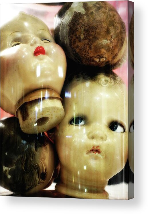 Newel Hunter Acrylic Print featuring the photograph Heads in a Jar by Newel Hunter