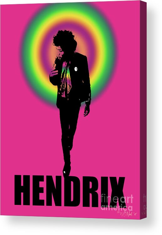 Figures Acrylic Print featuring the digital art Hendrix by Walter Neal