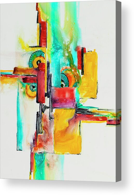 Abstract Acrylic Print featuring the painting Heritage by Gary DeBroekert