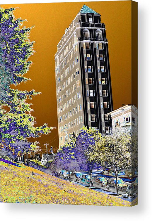 (high Rise) (tenth Floor) Apartments Acrylic Print featuring the photograph High Rise by Tom Kelly