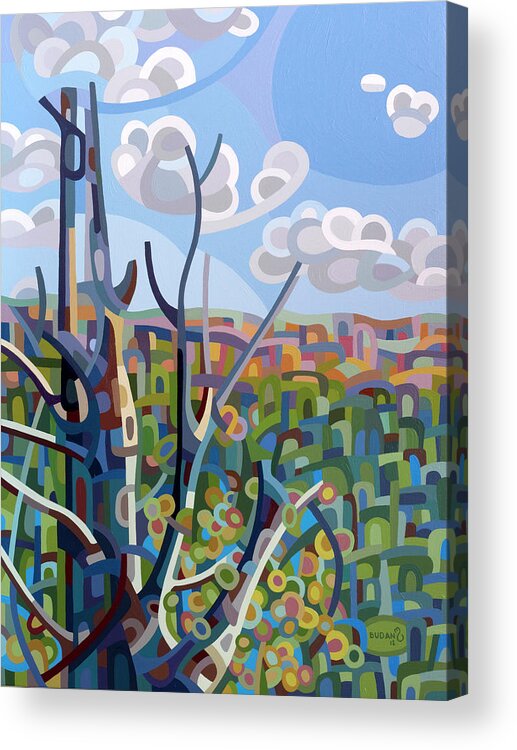 Fine Art Acrylic Print featuring the painting Hockley Valley by Mandy Budan
