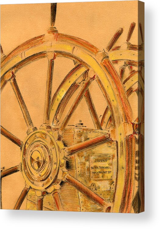 Ship Acrylic Print featuring the painting Hold Fast by Thomas Hamm