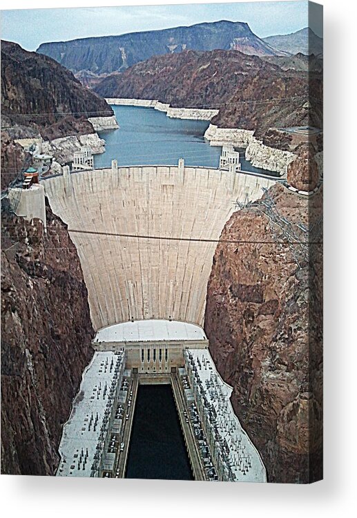 Hoover Dam Acrylic Print featuring the photograph Hoover Dam - HDR by Andrew Webb