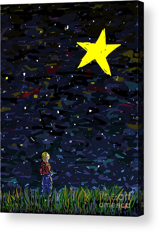 Hope Acrylic Print featuring the painting Hope for the Human Spirit by Michael Combs