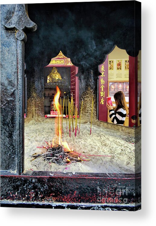 Hsi Lai Temple Acrylic Print featuring the photograph Humanistic Buddhism by Jennie Breeze