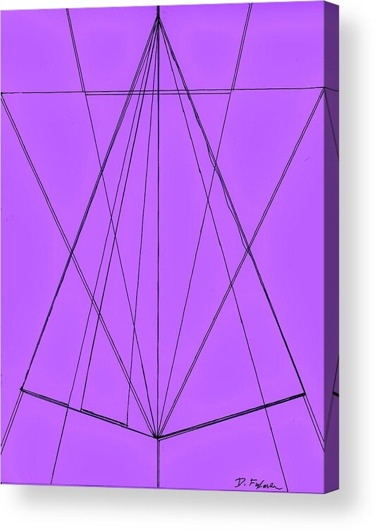 Triangles Acrylic Print featuring the drawing Immortal by Denise F Fulmer