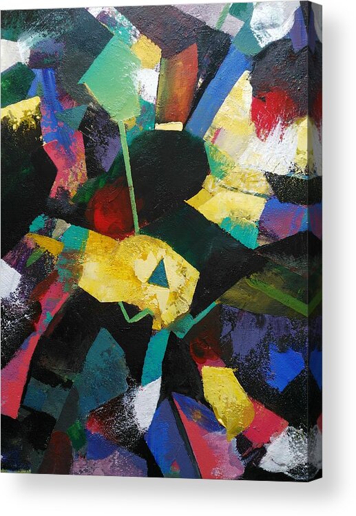 Abstract Art Acrylic Print featuring the painting Imperfection by Ray Khalife