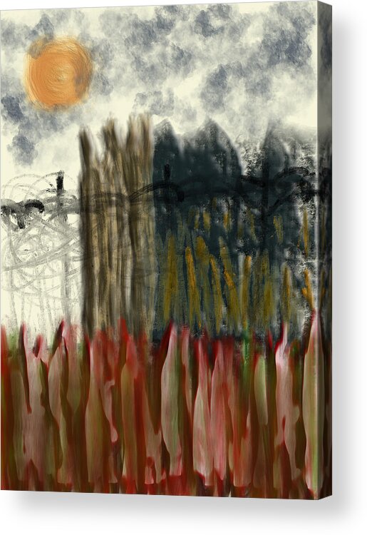 Apple Pencil Drawing Acrylic Print featuring the painting Imprisoned by Bill Owen
