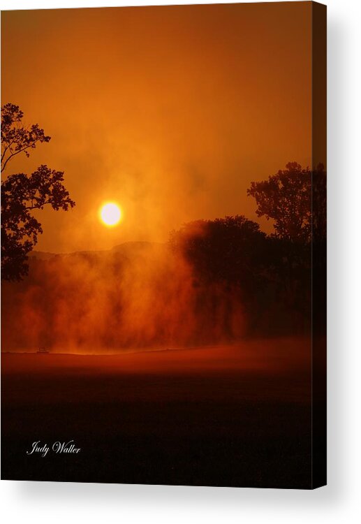 Sunrise Acrylic Print featuring the photograph In The Fog by Judy Waller