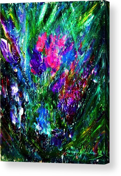  Acrylic Print featuring the painting In the rain by Wanvisa Klawklean